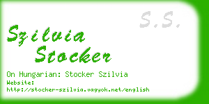 szilvia stocker business card